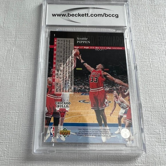 1993-94 Upper Deck Special Edition Scottie Pippen #1 BCCG 9 Near Mint + - Picture 2 of 2